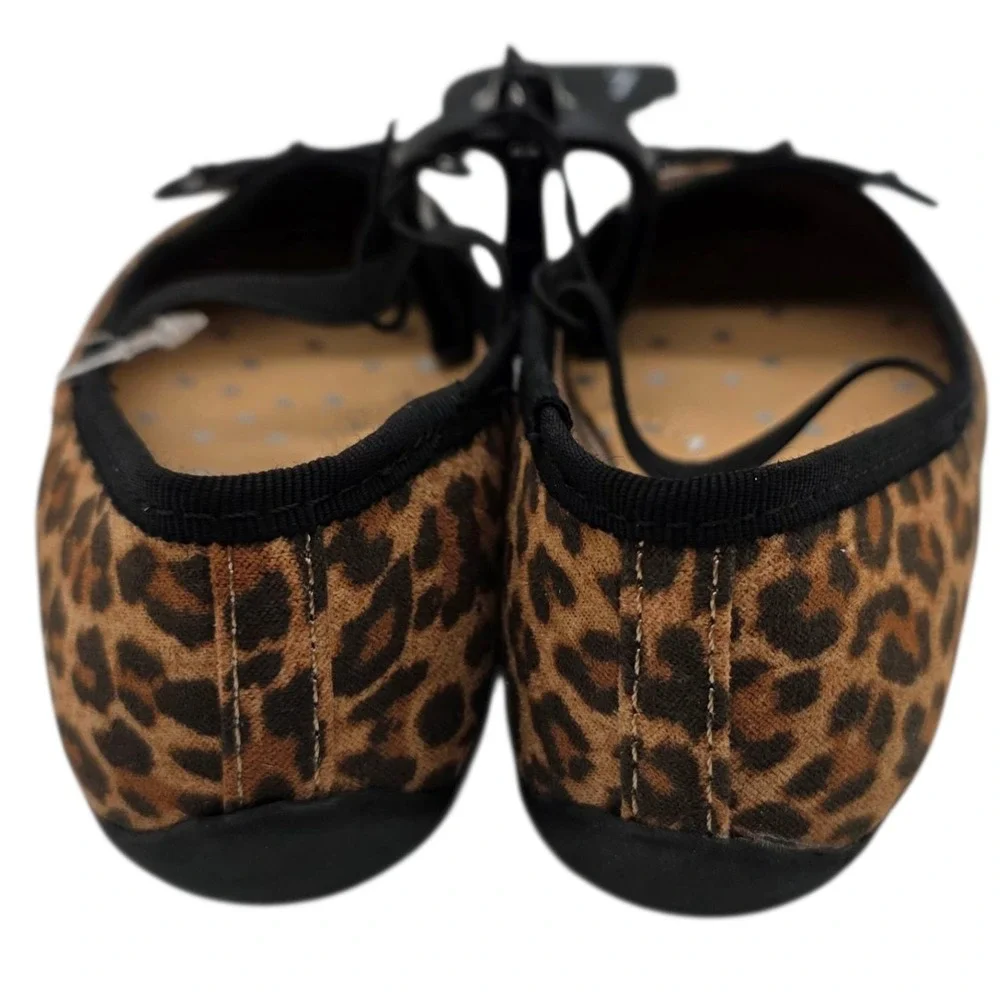 Wonder‎ Nation Leopard Print Mary Jane Shoes Girls Size 7 Bow Accent NWT